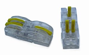 CONECTOR DE DERIVACAO ALAVANCA tipo WAGO 1 PARA 2 LARANJA