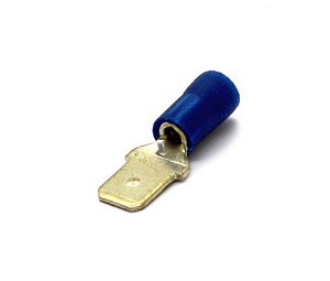 TERMINAL FASTON MACHO PRE-ISOLADO AZUL HM1614 PACOTE 100PÇS