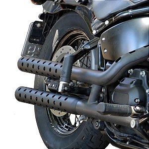 Ponteira Escapamento Perfurada Machine Gun para SOFTAIL (FX, Heritage, Breakout) Harley-Davidson