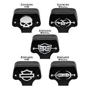 Emblema (Brasão de Metal) para Sissy Bars Skull Custom