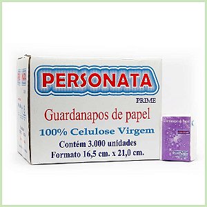 Caixa De Guardanapo Personata - 3.000unid - 21,5 X 21,5 Cm