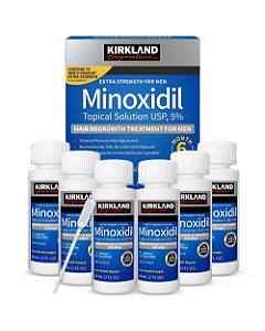 Minoxidil Kirkland 5% Original - Caixa 6 Frasco
