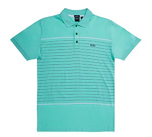 Polo Hugo Boss Slim Fit Listrada Original Masculino