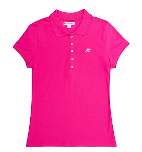 Polo Básica Aeropostale Logo Frontal Bordado Feminino