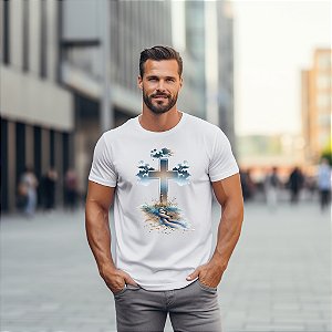 Camisetas personalizadas com imagem "Leão De Judá" com impressão de alta qualidade nos tamanhos P, M, G, GG e XG