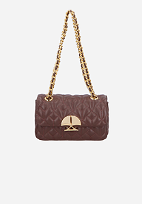 Bolsa Couro Matelassê/ Caramelo e Coffee/ Luiza Barcelos