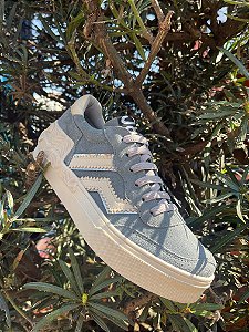 Tênis Casual Street/ Azul-Cinza/ Orcade