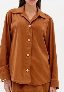 Camisa De Manga Longa Malha Suede
