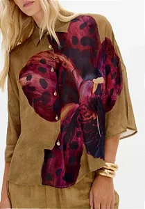 Camisa Estampada Chiffon