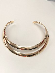 CHOKER ARO DUPLO DOURADA
