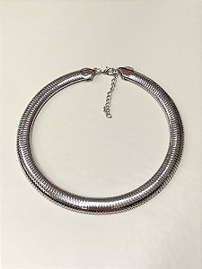 CHOKER METAL FRISOS PRATEADA
