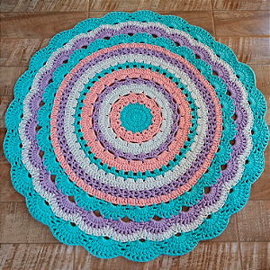 Tapete Mandala Turquesa  - 1,20 mt