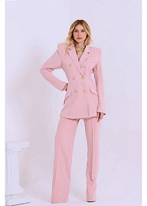 Conjunto Alfaiataria Rosa Dupla Forragem