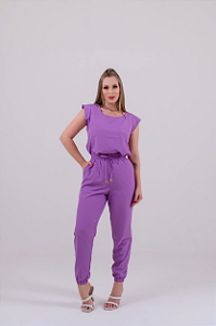 Conjunto Scrub Rebecca Lilás Jogger