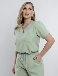 Conjunto Scrub Lya Princess Verde Abacate