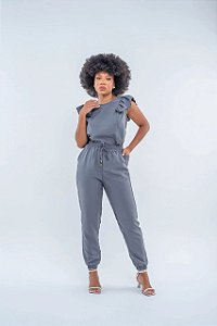 Conjunto Scrub Clara Cinza