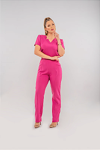 Conjunto Scrub Sara Fúcsia Alfaiataria