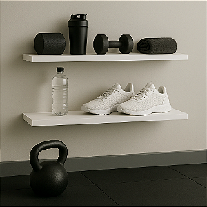 Prateleira 60x15 MDF Branca C/ Suporte Invisivel