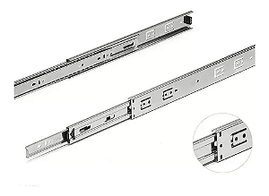 Corrediça Telescópico Reforçada Gaveta Trilho  35cm 45kg - Par