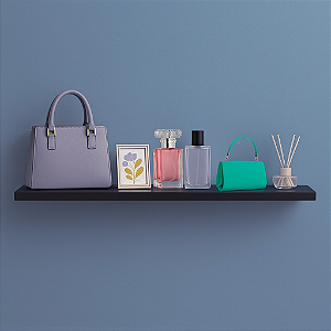 Prateleira De Mdf Preta Fosca 100x30 Kit C/ 1 Un S/ Suporte