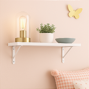 Kit 1 Prateleira Mdf 60x40 Mão Francesa - Decoração