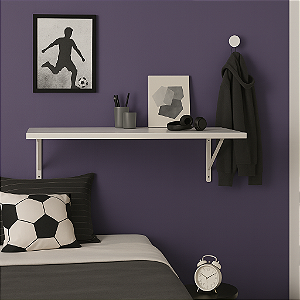 Prateleira Mdf Branca Fosca 80x40 Kit C/ 1 Und Mão Francesa