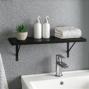 Kit 1 Prateleiras Mdf 60x25 Mão Francesa - Decoração