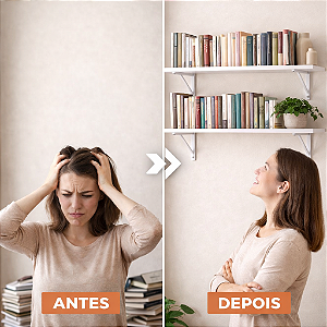 Prateleira Mdf Branca Fosca 80x25 Kit C/ 2 Und Mão Francesa