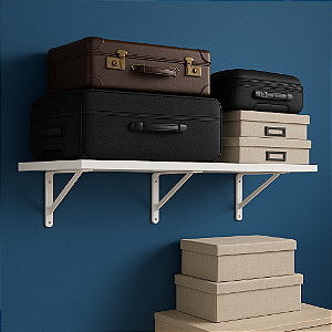 Kit 1 Prateleira Mdf 120x25 Mão Francesa Decoração