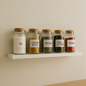 Prateleira De Mdf Branca Fosca 35x20 Kit C/ 1 Und Flutuante