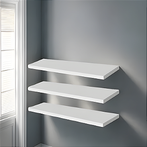 Kit 1 Prateleira 45x30 Branca Suporte Invisivel