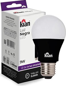 LAMPADA LUZ NEGRA LED BULBO 09W KIAN