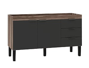 BALCAO COZIMAX FLAMINGO 1.20M PRETO