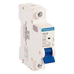 DISJUNTOR MONOFASICO 20A DIN TRAMONTINA 58011106