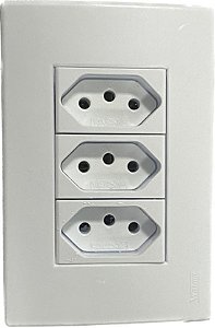 TOMADA TRIPLA MODULAR 10A BRANCA VELTRA 3282