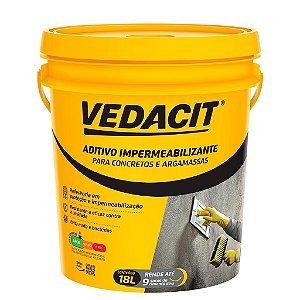 VEDACIT ADITIVO CONCRETO/ARGAMASSA NORMAL BALDE 18LT