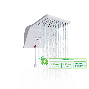 CHUVEIRO ELETRICO ZAGONEL DUCALI BRANCO ELETRONICA 4400W 220V