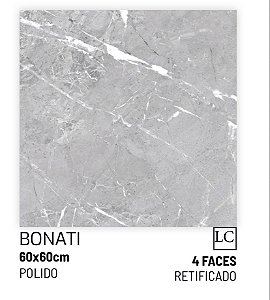 PISO HD 60X60 CERAL BONATI POLIDO RETIFICADO VENDA POR CAIXA, caixa com 2,16M2