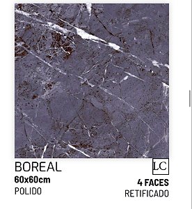 PISO HD 60X60 CERAL BOREAL POLIDO RETIFICADO VENDA POR CAIXA, caixa com 2,16M2