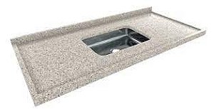 PIA MARMORE CUBA INOX 1.50MT BRANCA GRANPEL