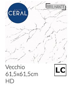 PISO HD 61.5X61.5 CERAL VECCHIO VENDA POR CAIXA, caixa com 2,65M2