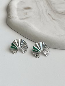 Brinco Brilho De Lua Ródio Branco