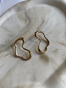 Brinco Glamour Banho de Ouro 18k
