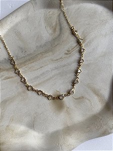 Choker Reflexos Do Amor Banho De Ouro 18k