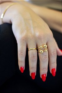Anel 12 Esferas Divinas Banho De Ouro 18k