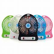 Mini Ventilador Portátil Recarregável 3 Velocidades E Led