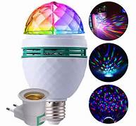 Lâmpada Led Giratória Colorida Globo De Luz Festa + Soquet