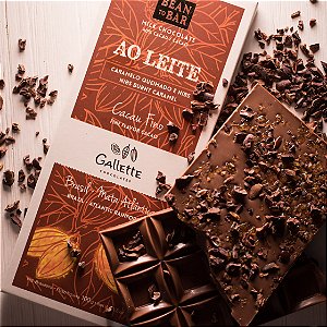 Barra Bean to Bar 40% Cacau com Nibs e Caramelo Queimado