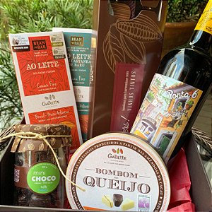 Cesta Box Chocolate e Vinho