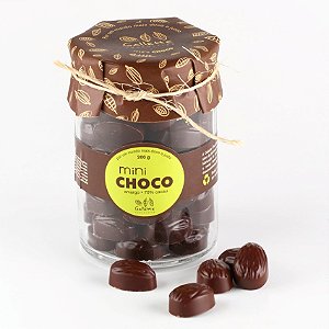 Pote de Mini Chocolates 70% Cacau